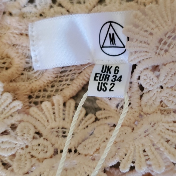 Floral lace bell sleeve dress sz 2 - Picture 6 of 10